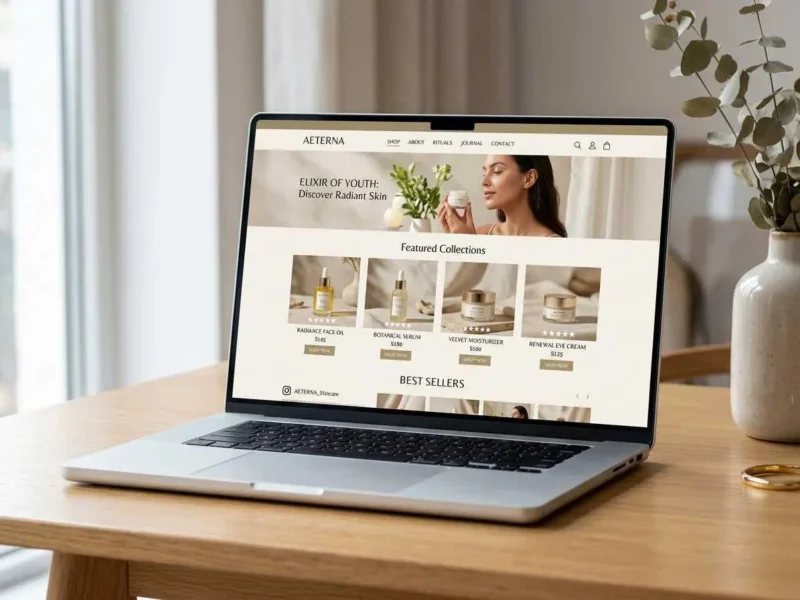 Halcyon Skincare e-commerce website paid advertising campaign