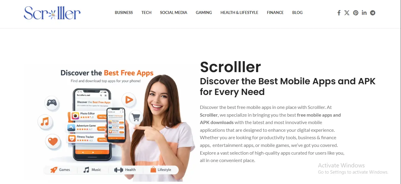 Scrolllers.net gaming content platform website homepage