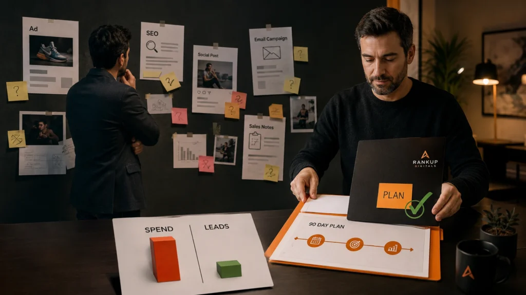 business owner noticing flat leads and disconnected marketing before hiring a strategist
